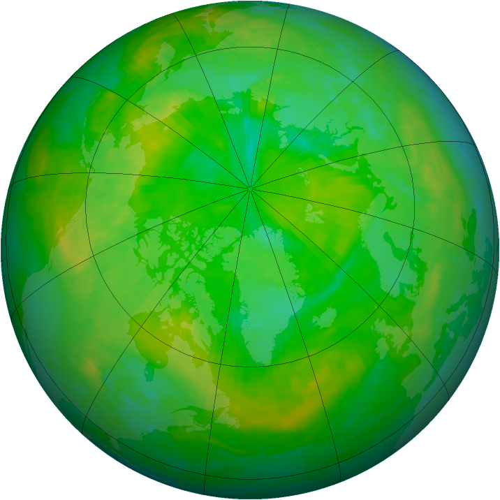 Arctic ozone map for 08 July 1994